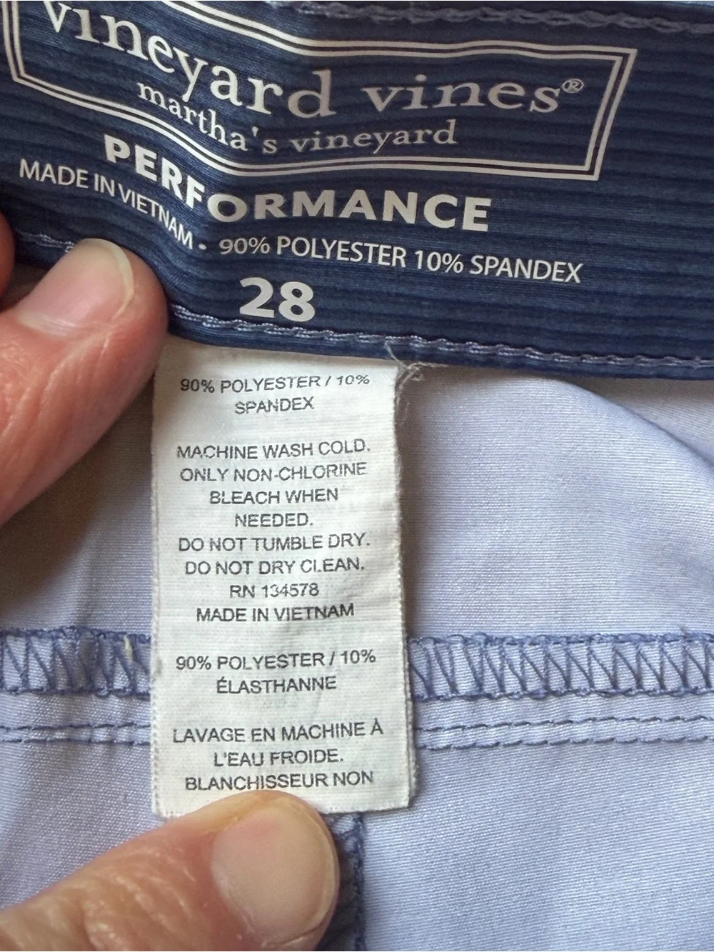 Vineyard Vines Performance Board Shorts Striped Blue Teal Men’s 28